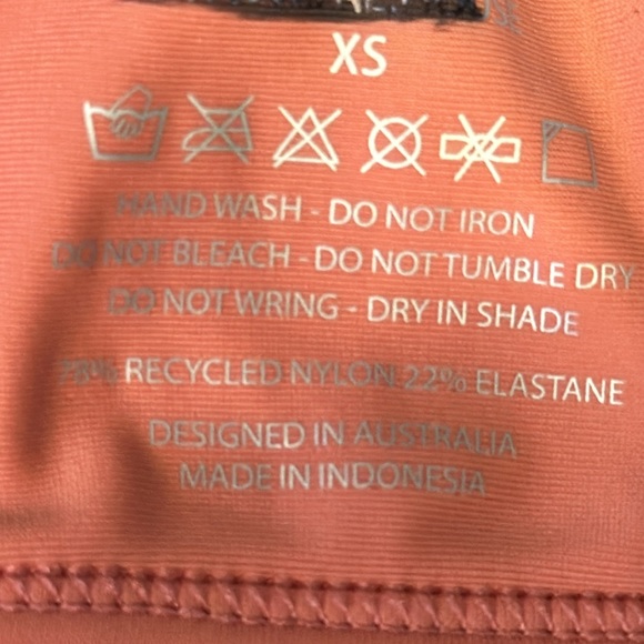 FAE BANDEAU Bikini Top SIZE: XSMALL Color: Peach - Picture 7 of 7